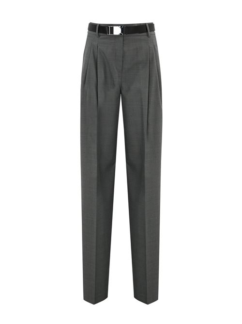 Pantalone Juanita in lana grigio melange MAX MARA STUDIO | 2426136081600003